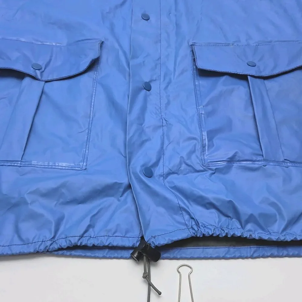 Avid Foul Weather Gear Jacket Blue Men Sz XXL 2XL Rain Coat Fishing Boat